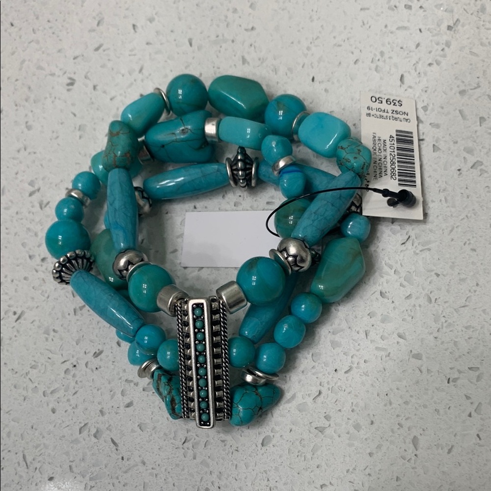 Chico's Blue and Silver Multi-Strand Bracelet